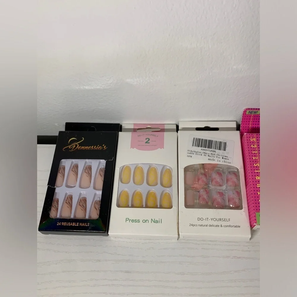 8X Mix Nail Polish Press-On Nail Set French Manicure VTG Sinful Orly OPI NEW 8